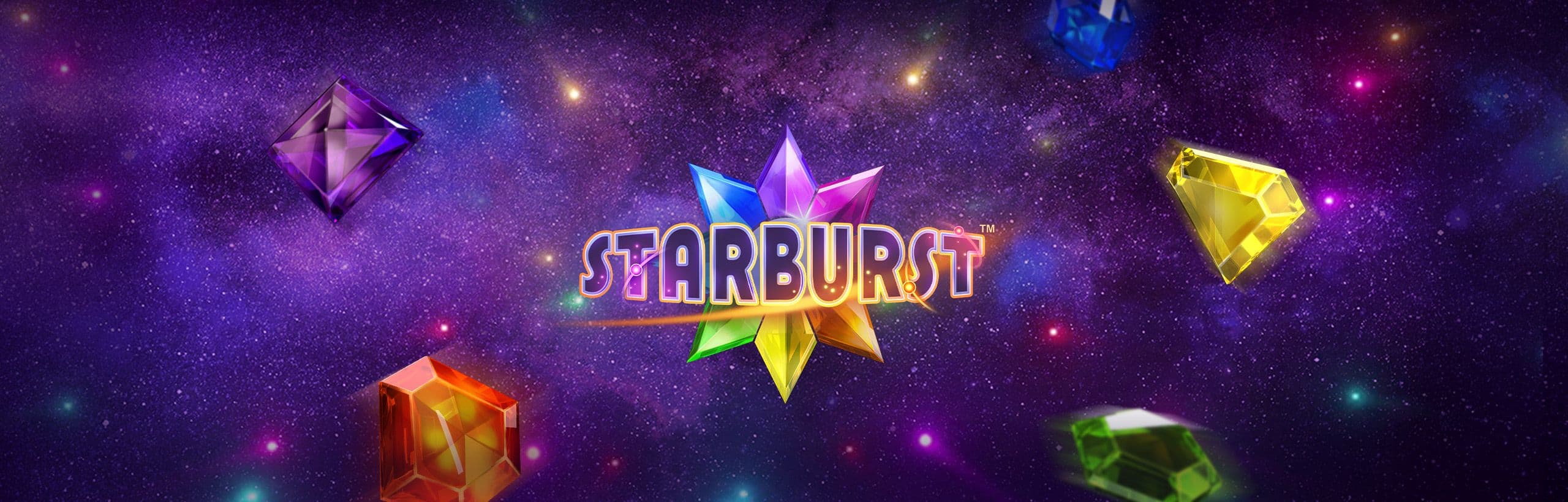 Machine à sous Starburst de NetEnt avec ses gemmes colorées et effets lumineux